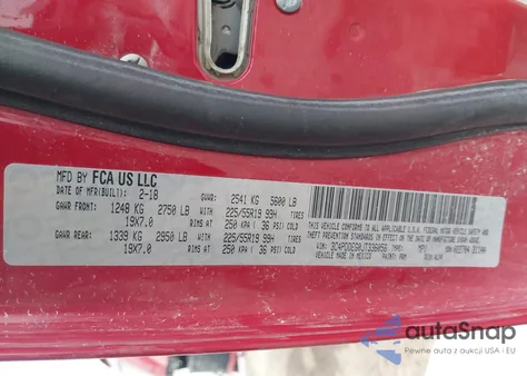 2018 Dodge Journey Gt Awd z USA, uszkodzony, nr VIN 3C4PDDEG0JT336056